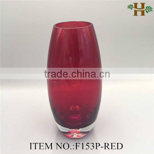 hand blown bubble bottom glass vase for flower arrangements