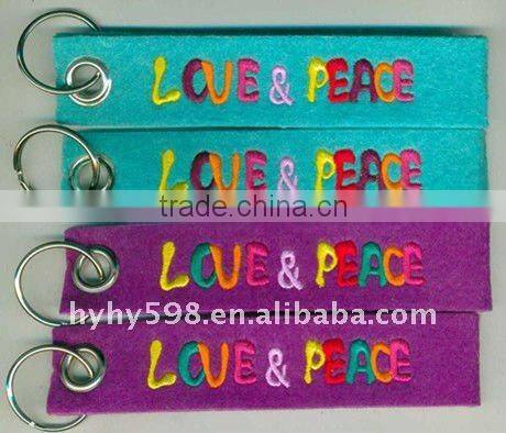 Polyester felt keychain