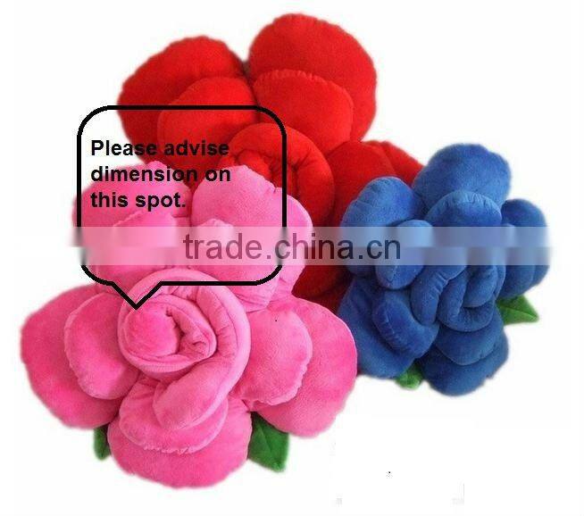 Supply fashion cute plush rose cushion stock small order