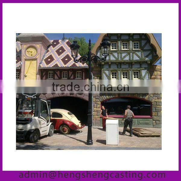 2014 popular antique cast iron outdoor lighting pole