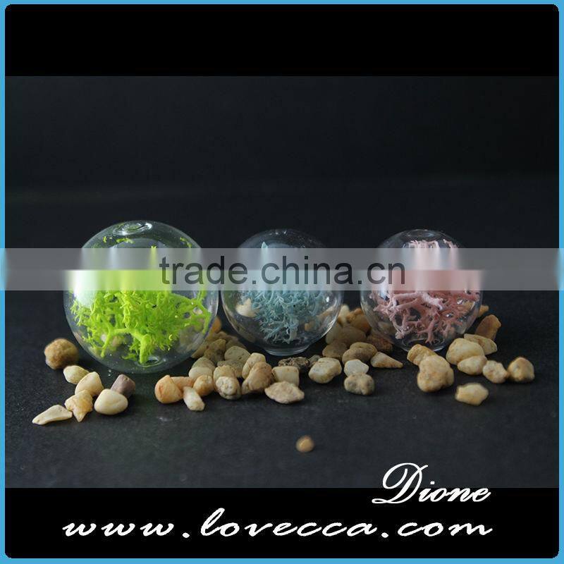 Mini glass dome hanging clear glass balls rose in glass dome