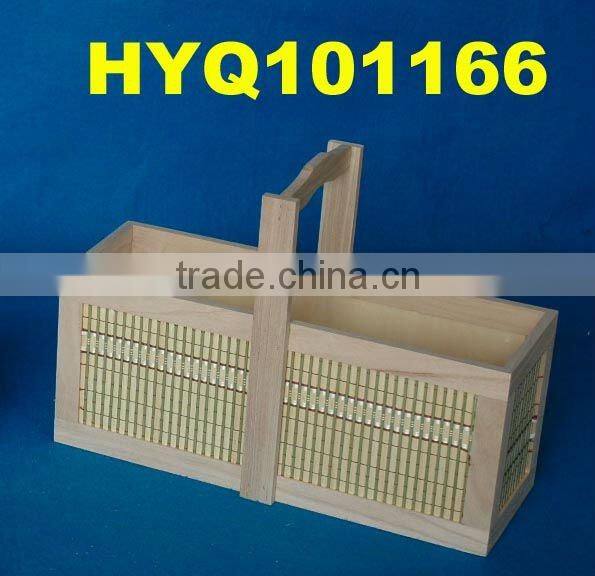 unfinished wooden sewing box with glass lid