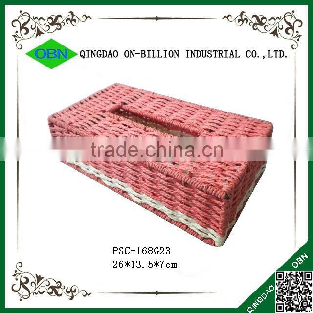 Pink decorative household paper towel basket holders