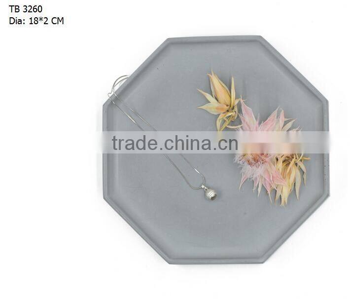 Handmade Concrete Tray Industrial Organization Storage Modern Decor Jewelry