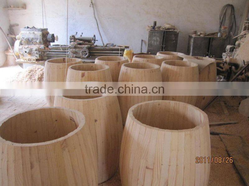 antique oak wooden barrels for beer