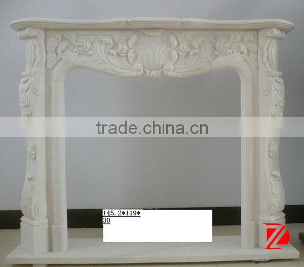 hunan white marble fireplace from china