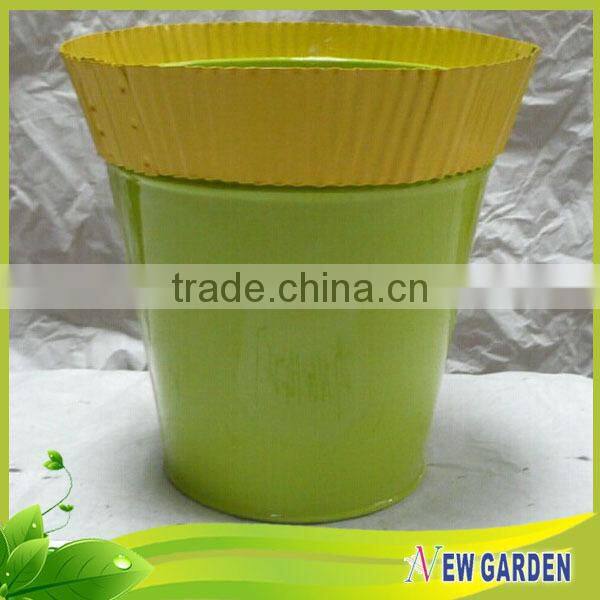 2015 Most Fashion Unique Shape Metal Flower Pots That Are Slanted