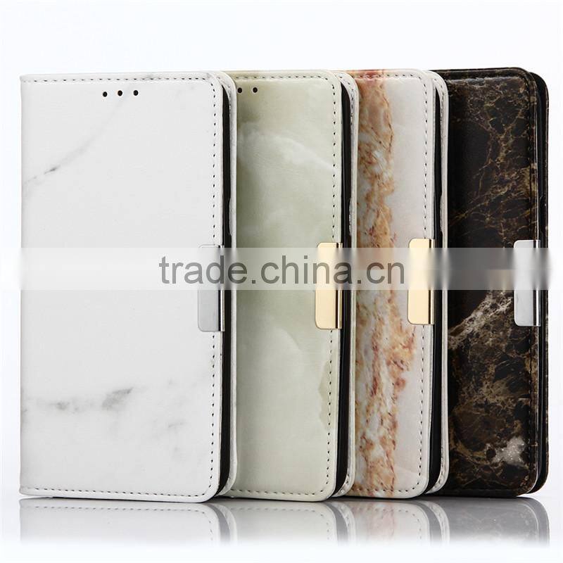 Noble design high quality marble PU card bumper/pocket cell phone case for LG