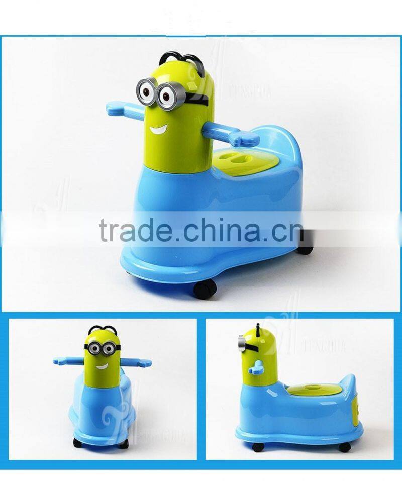 Minions Shape Baby Potty Chair Eco-friendly Feature With Portable