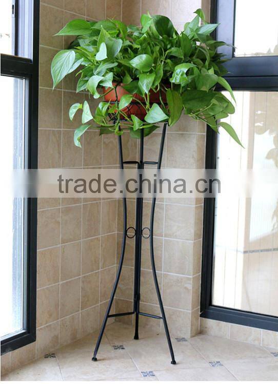 2016 tall ending indoor decorative black iron flower pot stand