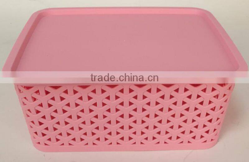 big size plastic laundry basket storage basket clothing bastet with lid