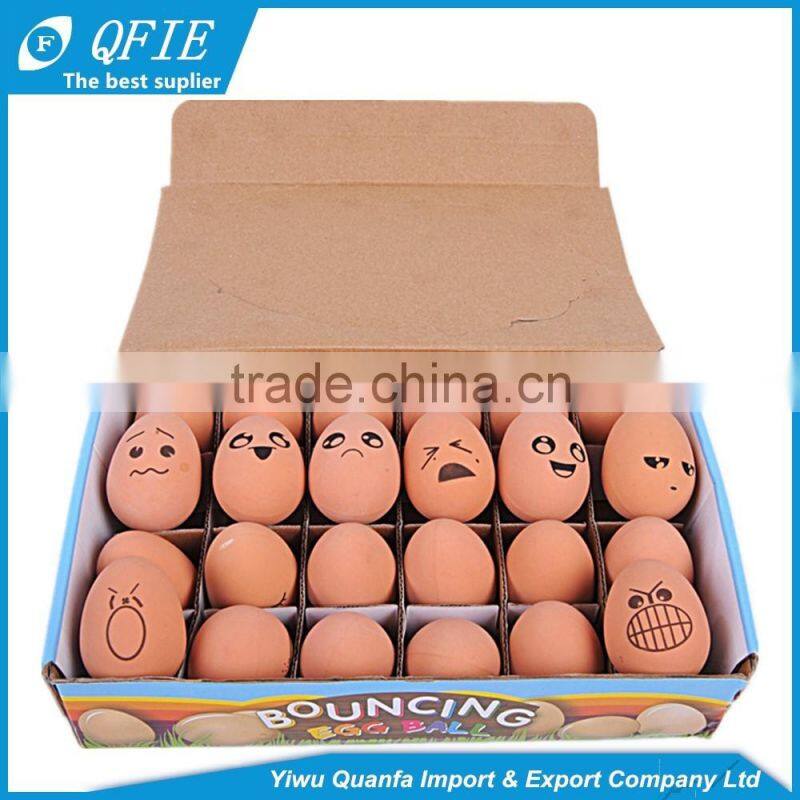 Wholesale Funny 60 grams lifelike soft rubber emotional face egg stress ball toy for pets