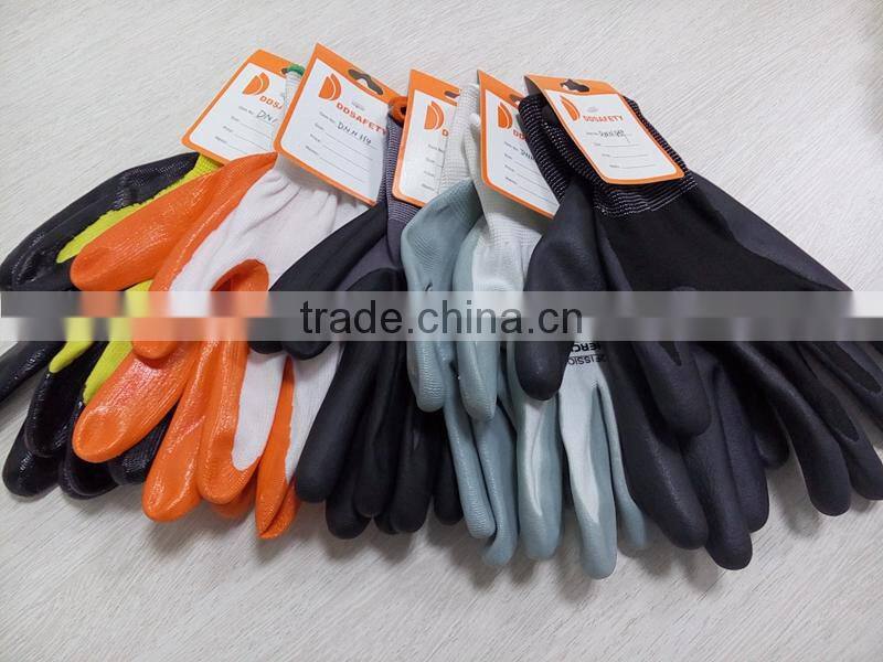 DDSAFETY Cheapest White PU Glove Safety Glove Working Glove