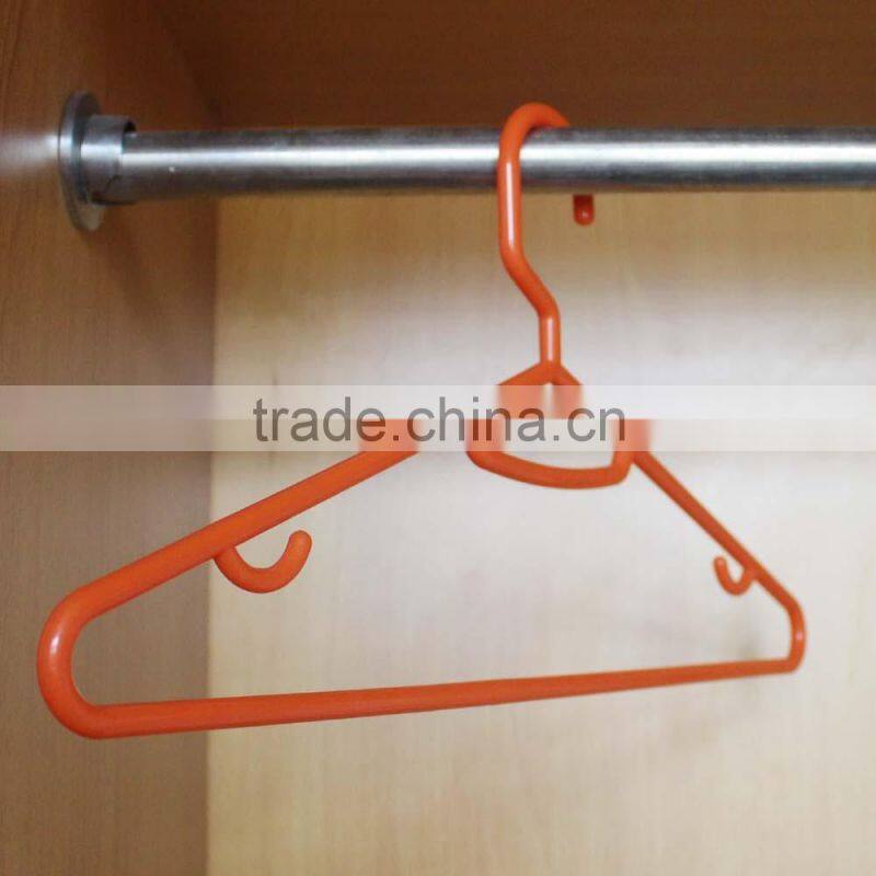 Orange thick clothes hanger plastic hanger