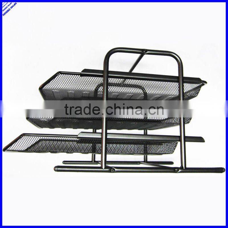 3 layer A4 size black sturday metal mesh file tray,stationery tray,desktop organizer file tray