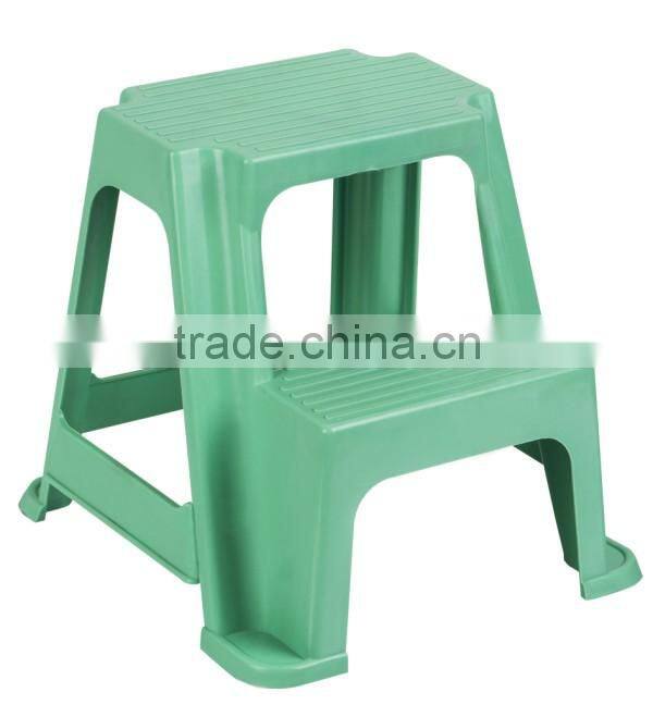 2-Step Plastic Stool with Non-Slip Step Treads, double step stool