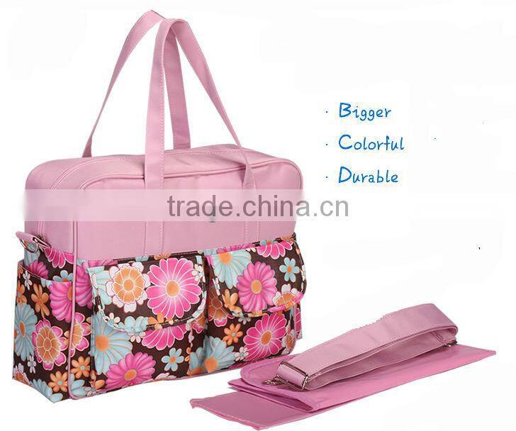 Printed Flower Colorful Diaper Bag