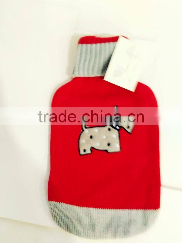 christmas gift dog knitted animals hot water bag dog cover