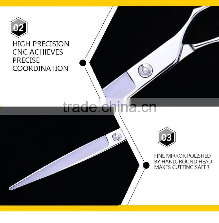 CG-75I 7.5inch mirror polished ergonomic handle scissors for dog