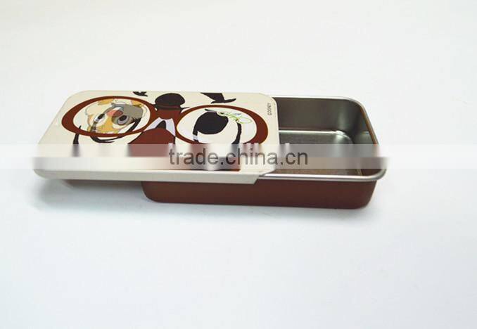 Custom metal tin box with sliding lid for mint