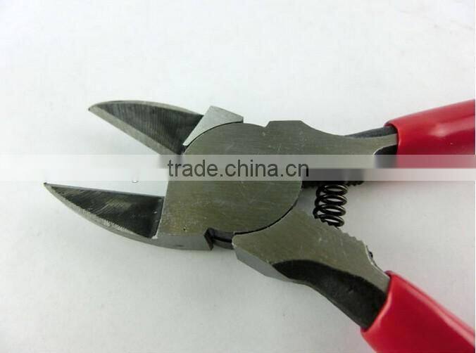 CRV side cutter for paper clip cutting, 5'' and 6'' plastic handle diagonal plier