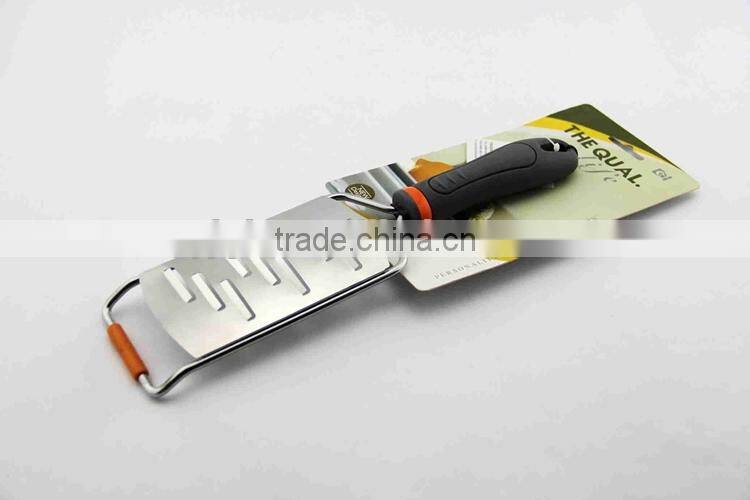 Plastic cover non slip rubber handle stainless steel potato chip shaver grater