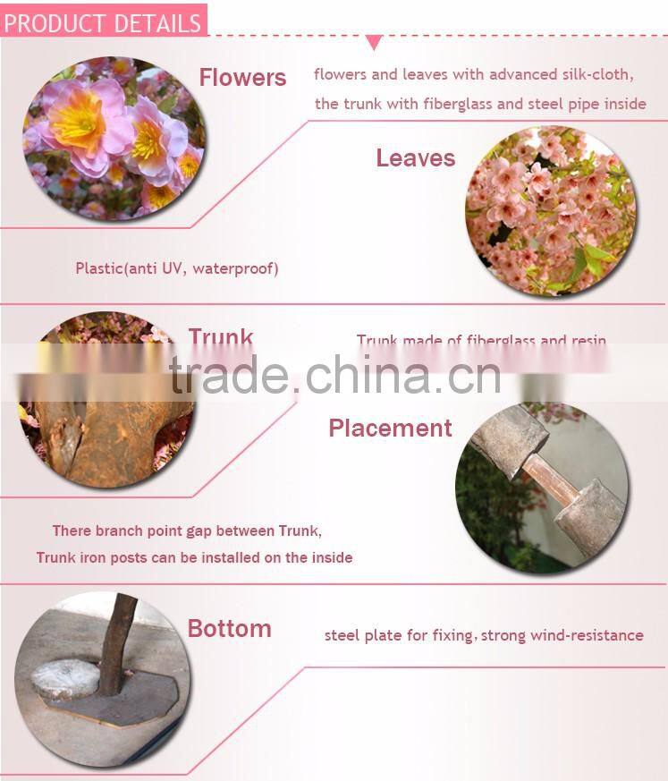 Wholsale China indoor decoration artificial silk cherry blossom tree home decoration artificial cherry blossom tree