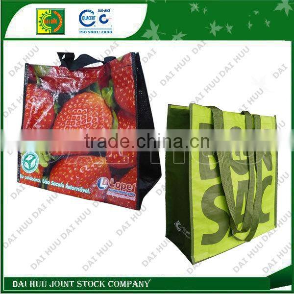 Multi colors Lamination with BOPP woven bag for shopping