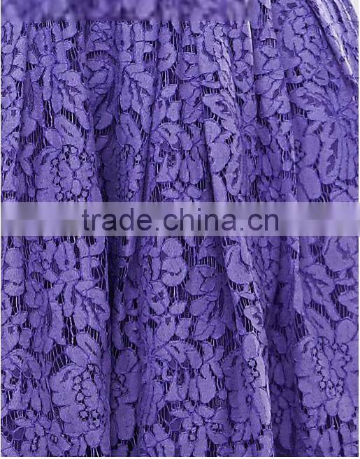 China Latest clothing OEM Lace Pinny Scallop Margin Prom Midi Fashion Dress