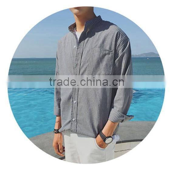 SZXX Manufacturer korean fashion stripe For Mens Shirts