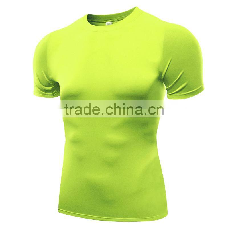 Top new pattern short sleeve gym fitness sport t shirt men