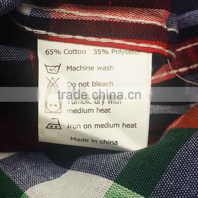 Stock Mens Checkered Yarn Dyed Dress Shirts