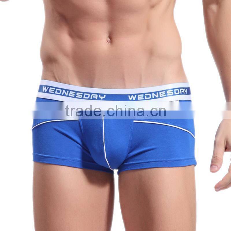 Custom Men's bamboo fiber underwear fashion boer stretch low rise underwear microfiber U conve design boers for man 7 color