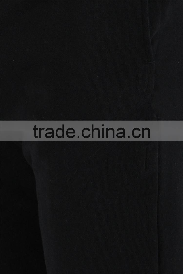 Cheap casual trousers mens knitted black pants trousers fabric