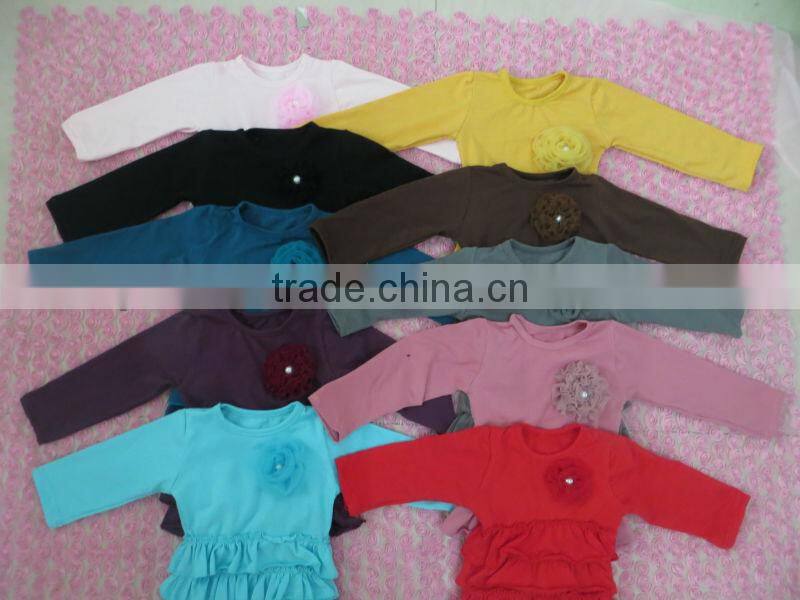 Baby girl colorful formal shirt for girls ruffle sleeve t shirt baby girls clothing for kids t shirts