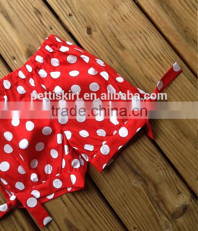 Hot Sale Baby Clothes Boutique Kids Girls Solid Clolor Icing Shorts Children Polka Dot Design Blank Board Pant