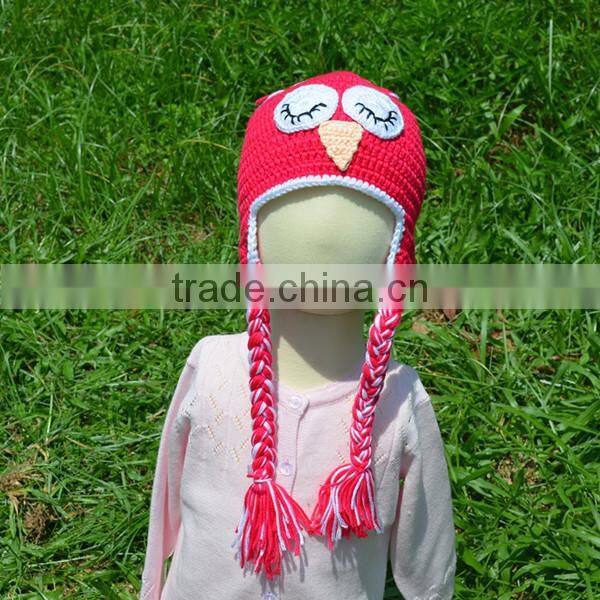 Knitted Animal Pattern Christmas Hats With Hairpiece