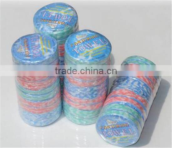 Made 100% cotton towel,printed disposabel hand towel,surprise magic towel wholesale