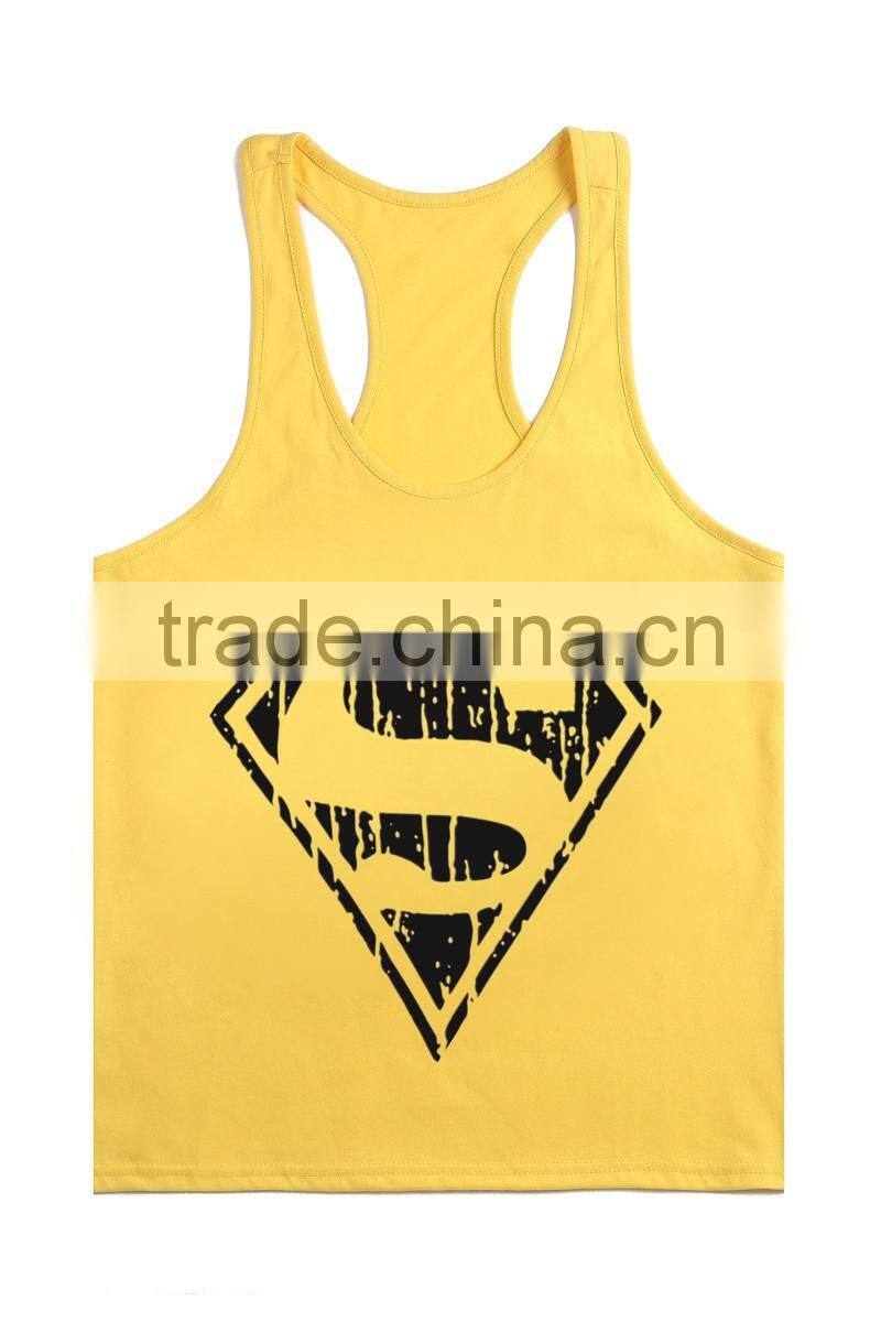 Superman Gym Singlets Mens Tank Tops Wholesale,Bodybuilding Equipment Fitness Men's Gym Stringer Tank Top Sports Clothes