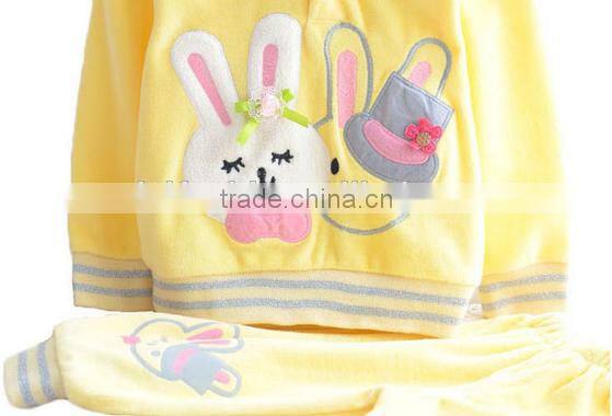 cheap cotton polyester high quality casual girl clothes sets sweet kids clothes children velvet clothing