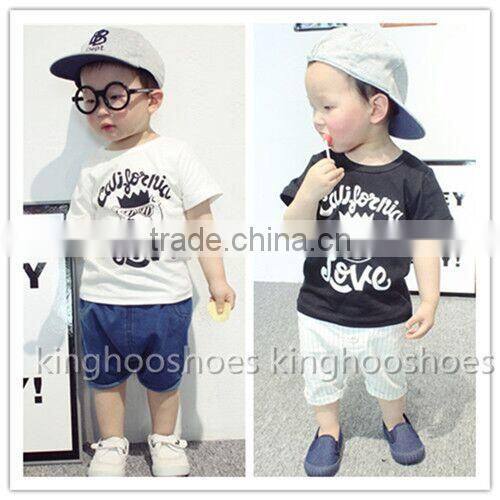 High quality baby clothes 100% cotton baby clothing shoort sleeved baby T-shirts