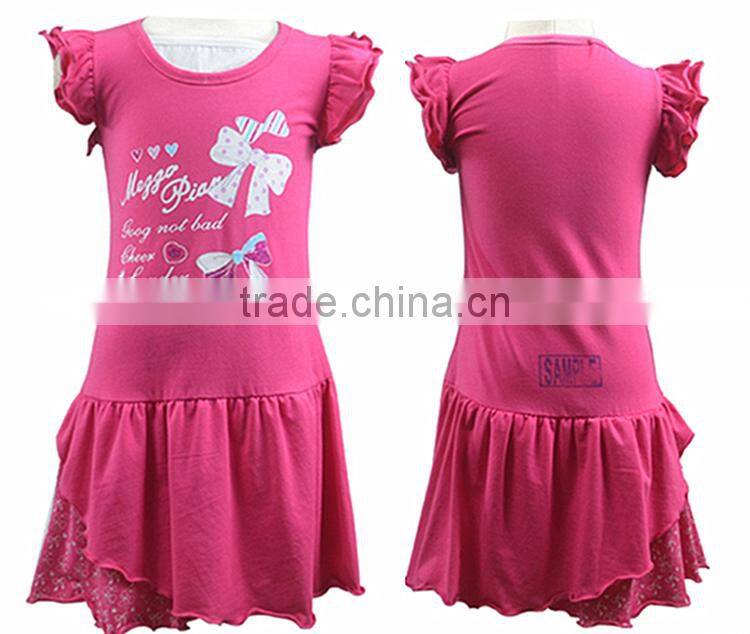New arrival oem china factory kids firl fashion dress in breathable material