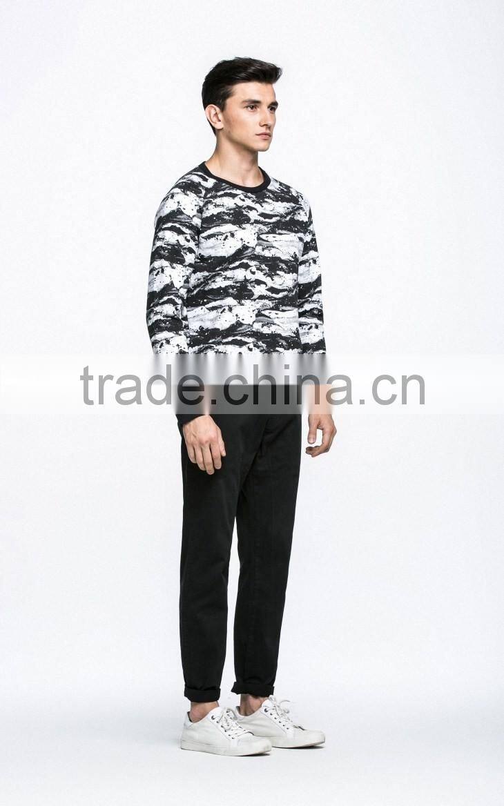 mens full printing marble crewneck heavy sweatshirts/hoodies clothes