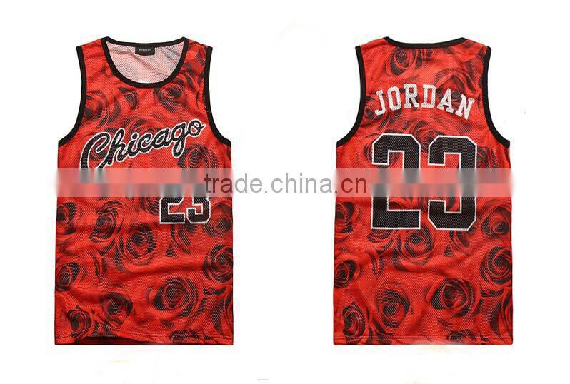 Custom Basketball sublimation printed stringer vest