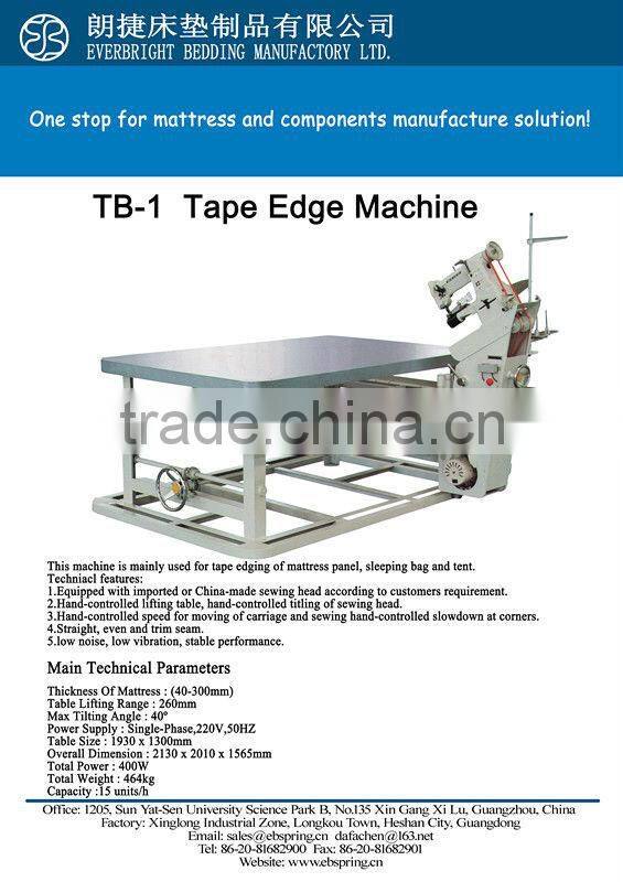 Stable Performance Tape Edge Machine for Making Mattresses