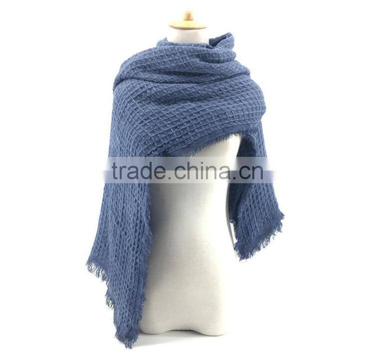 Women Plaid Cashmere Scarf pashmina Warm Winter scarf