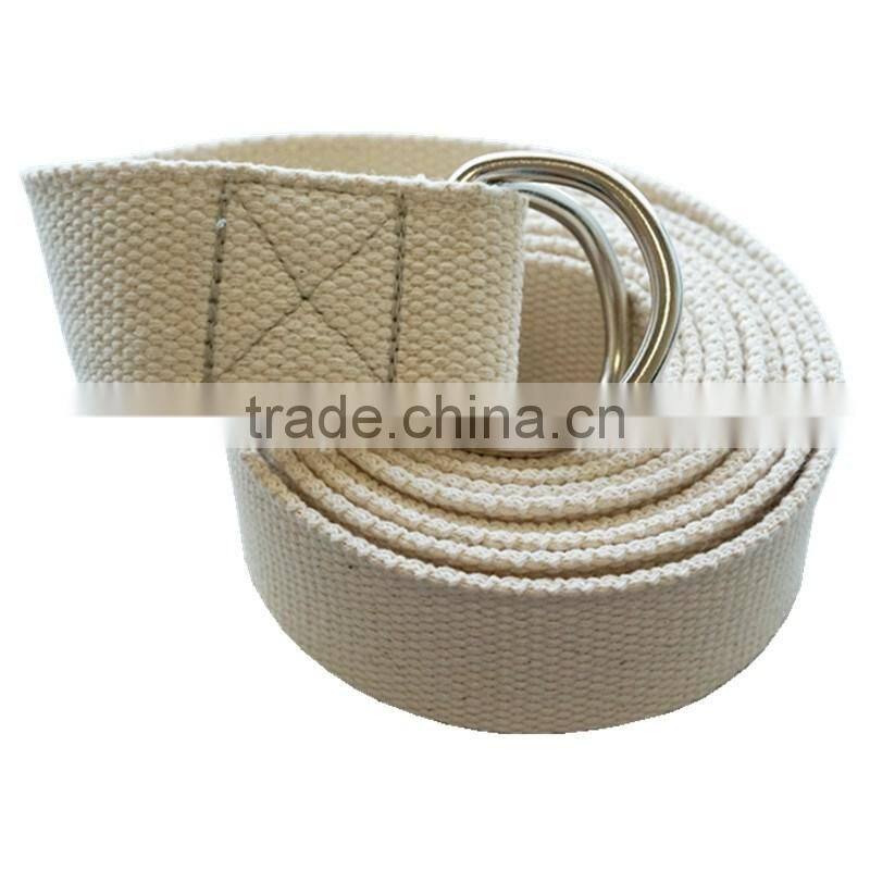 Adjustable cotton yoga strap