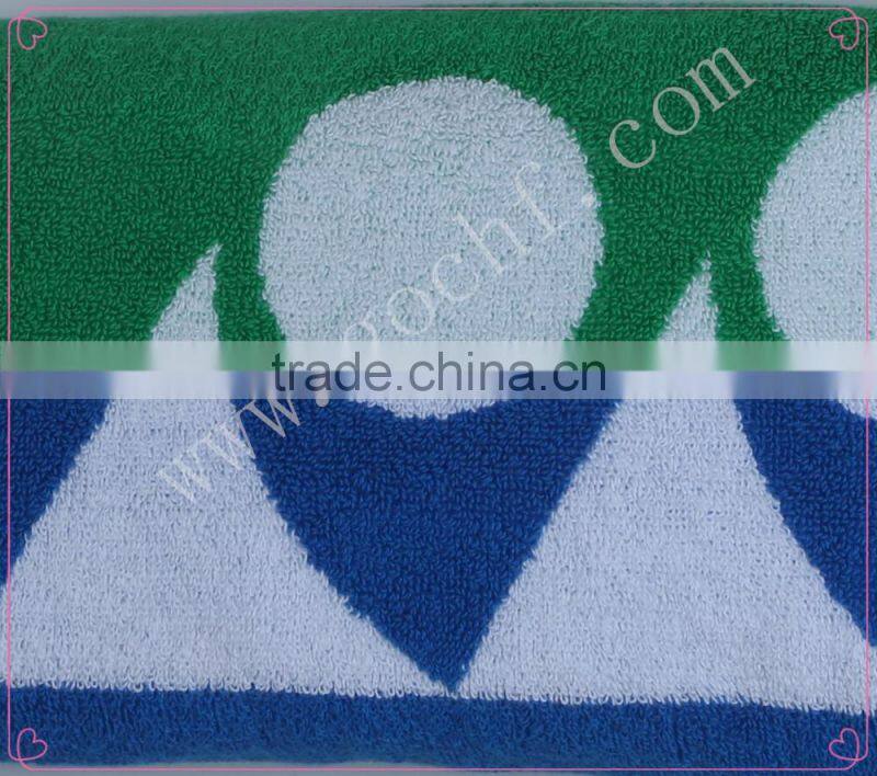 100% cotton Excellent absorbency yarn dyed jacquard sports towel