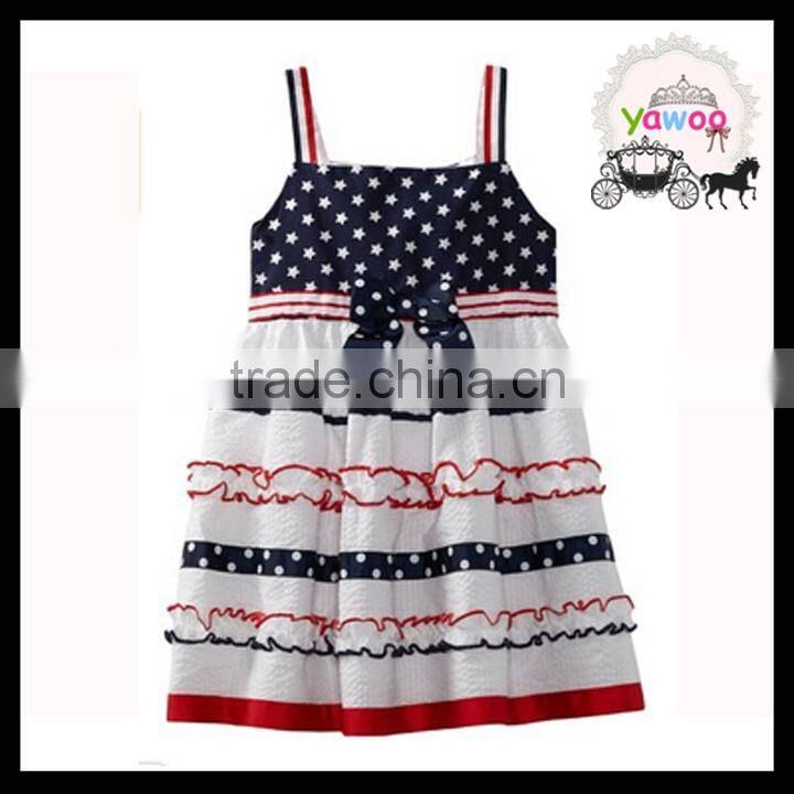 Neck design 4th of july dress girls summer dresses latest children frocks designs baby girls party wear dress