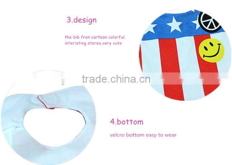 disposable eco-frindly cute baby bandana cotton drool bibs